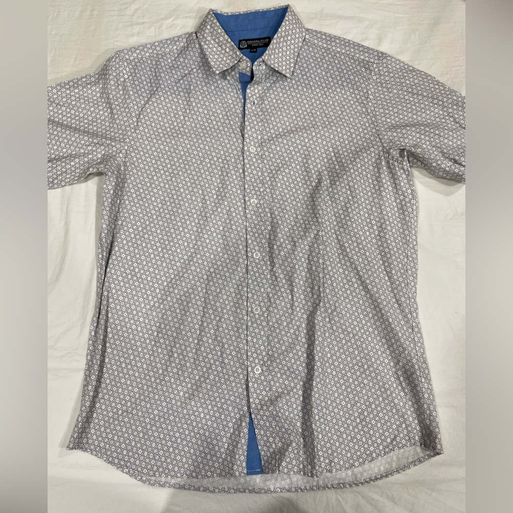 Men's Geometric Pattern Button-Down Shirt
